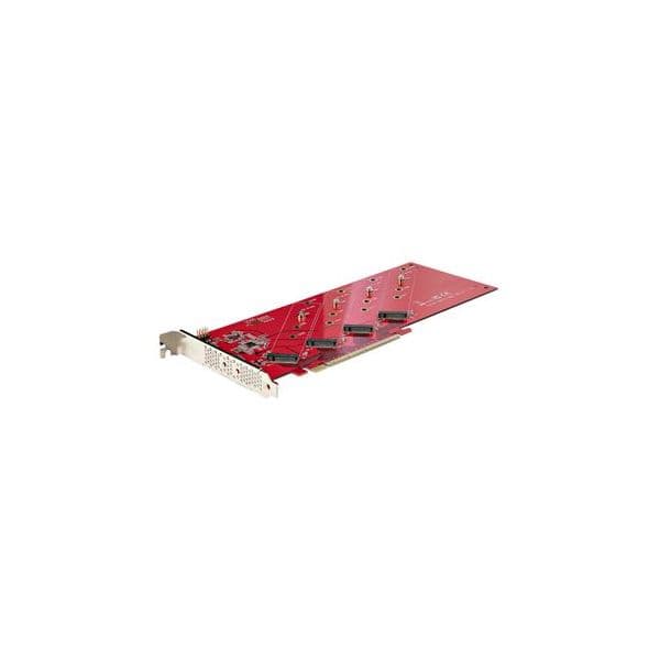 StarTech.com Adaptador PCIe Quad M.2 x16 NVMe/AHCI PCIe 4.0 (QUAD-M2-PCIE-CARD-B)