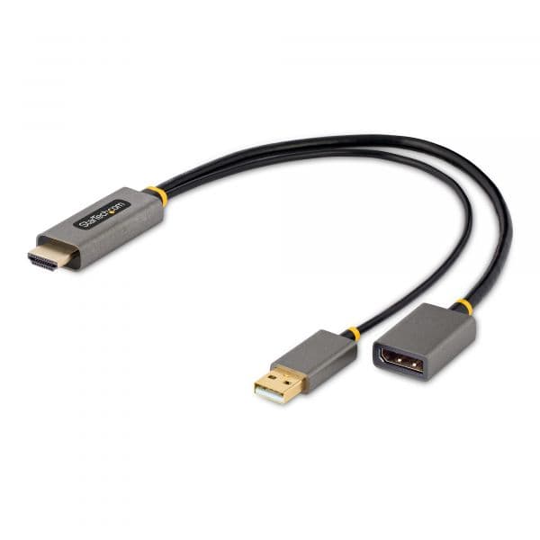 StarTech.com Adaptador HDMI para DisplayPort 4K HDR 60Hz Ativo USB 30cm