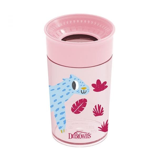 Dr. Browns Copo Aprendizagem Cheers 360 Tigre Rosa 300ml