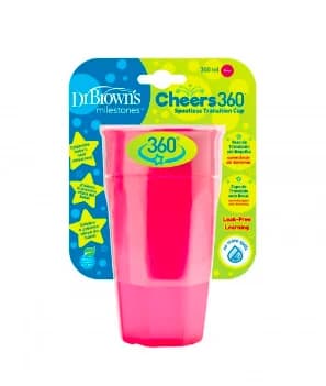 Dr. Browns Copo Aprendizagem Cheers 360 Tigre Rosa 300ml