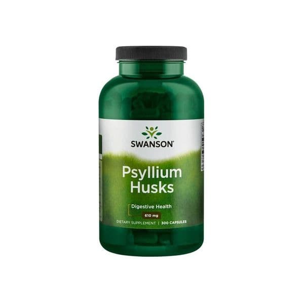 Swanson Cascas de Psyllium Premium 610mg 300 Cápsulas