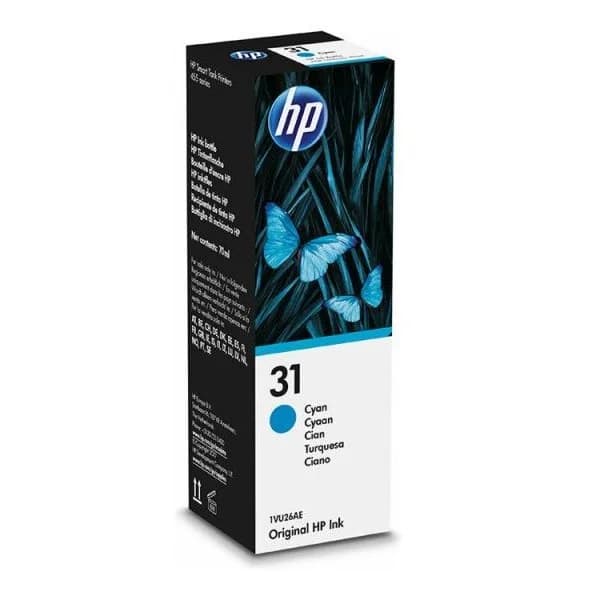 Tinteiro HP Smart Tank 31 Cyan - 1VU26AE
