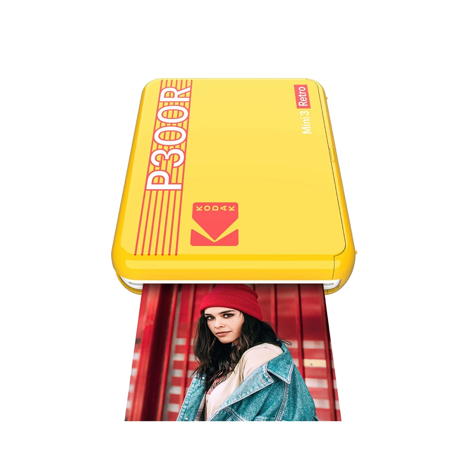 Kodak Impressora Fotográfica Mini 3 Retro P300RY Bluetooth 7,6x7,6cm Amarelo