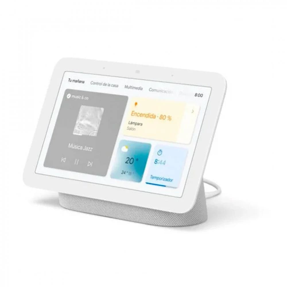 Google Nest Hub 2ª Geração White – Assistente Inteligente com Ecrã Tátil 7″ e Google Assistant
