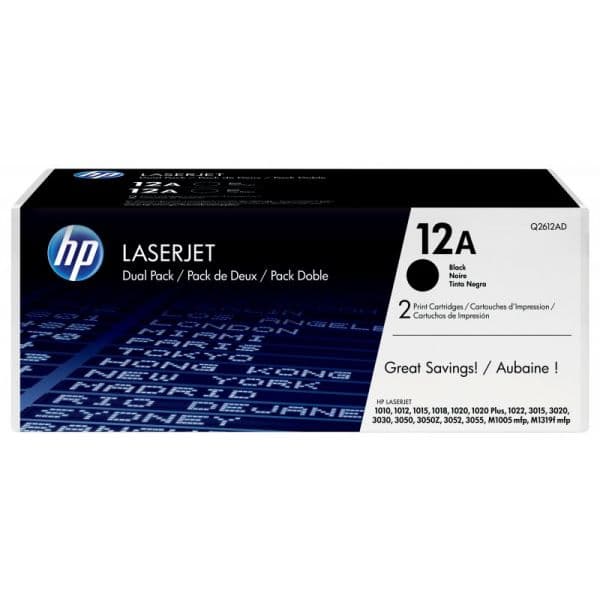 HP 12A Black Q2612AD - Pack 2