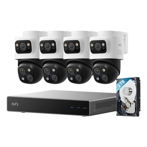 Eufy Câmara IP S4 Max 4K PoE 2TB 4 Câmaras Bullet-PTZ Black