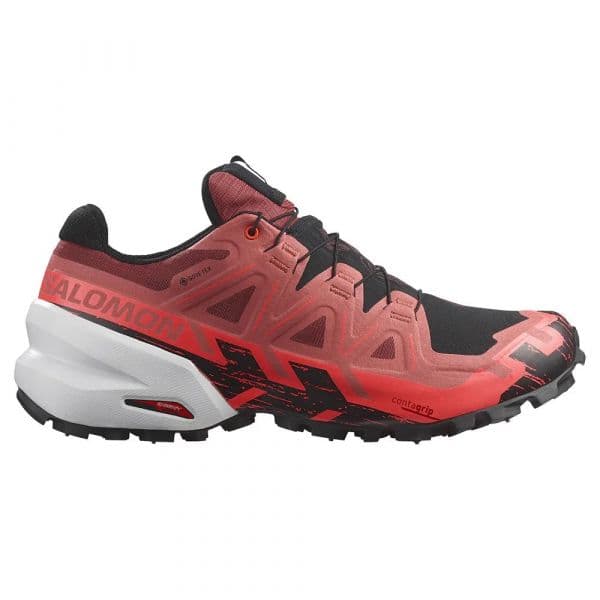 Salomon Sapatilhas de Trail Running Spikecross 6 Goretex Cow Hide / Black / Fiery Coral 48