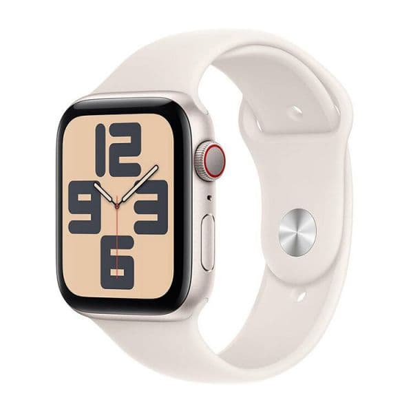 Apple Watch SE (2024) GPS+Cellular 44mm Alumínio Starlight c/ Bracelete Desportiva Starlight - Medium/Large