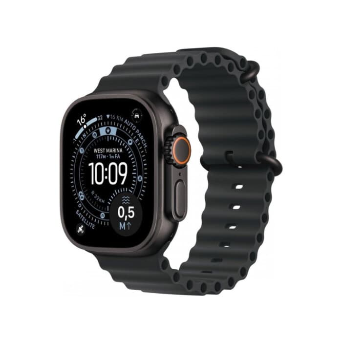 Apple Watch Ultra 3 GPS + Cellular 49mm Titânio Preto c/ Bracelete Ocean Preto