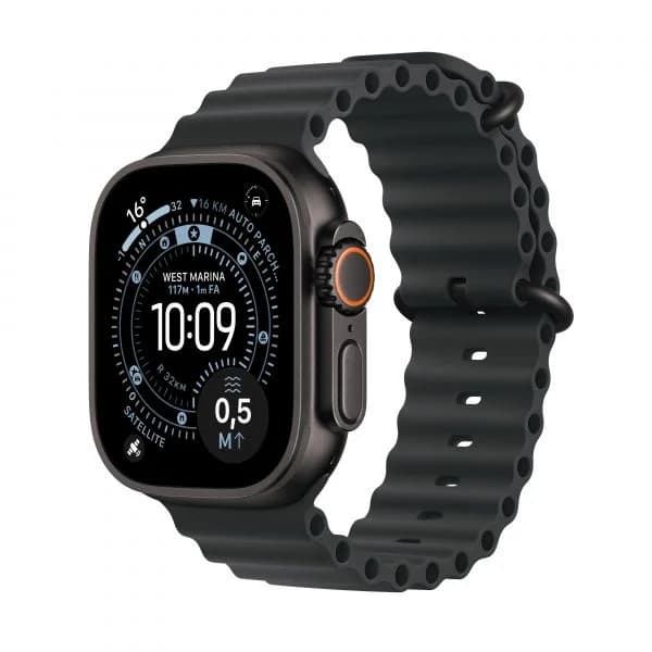 Apple Watch Ultra 3 GPS + Cellular 49mm Titânio Preto c/ Bracelete Ocean Preto