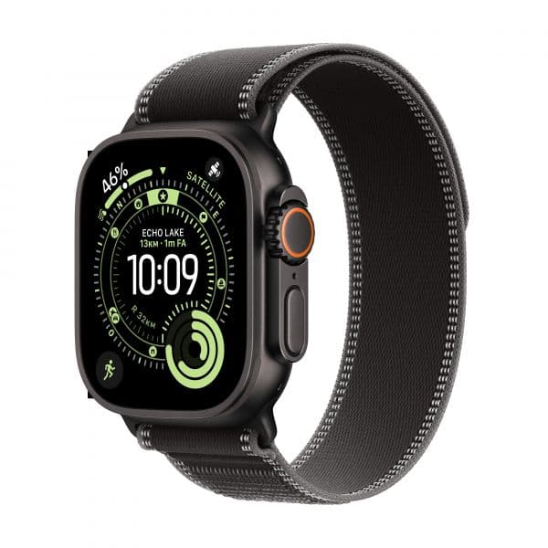 Smartwatch Apple Watch Ultra 3 GPS + Cellular 49mm Titânio Preto c/ Bracelete Loop Trail Preto - S/M