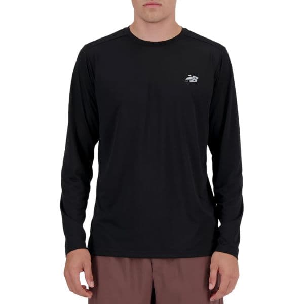 New Balance Camisola Sport Essentials Logo Long Sleeve mt41225-bk S Preto