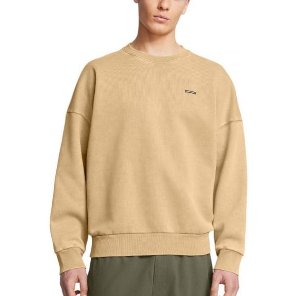 Under Armour Sweatshirt Icon Hwt Flc Wash os Crew-brn 1386553-263 L Castanho
