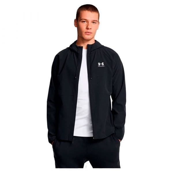 Under Armour Casaco com Capuz Ua Stretch Wvn Windbreaker 6003001-001 M Preto