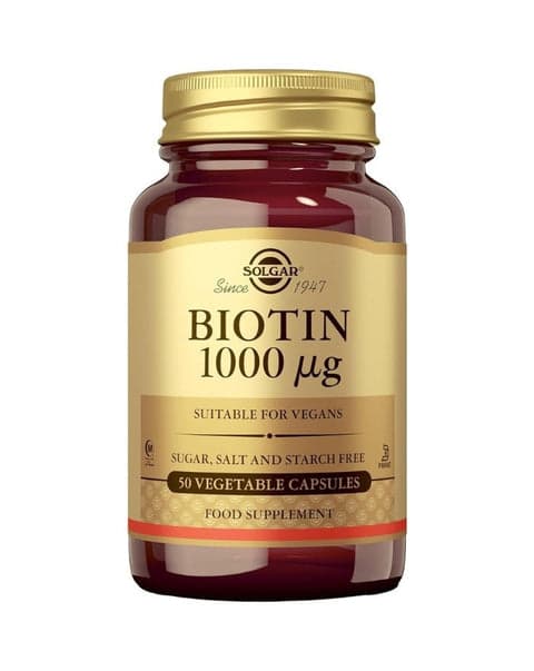 Solgar Biotin 1000mcg 50 Cápsulas