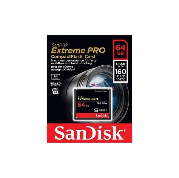 SanDisk 64GB Compact Flash Extreme Pro 160MB/s 1067x - SDCFXPS-064G-X46