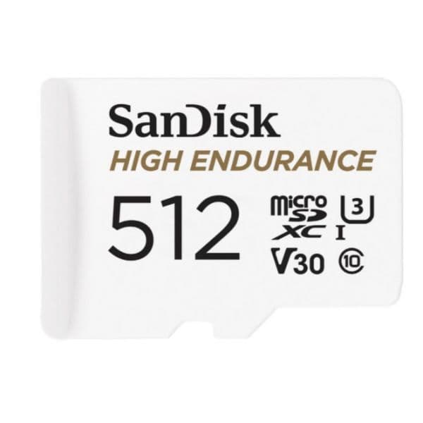 SanDisk 512GB High Endurance microSDXC Class 10 U3 V30 com Adaptador SD