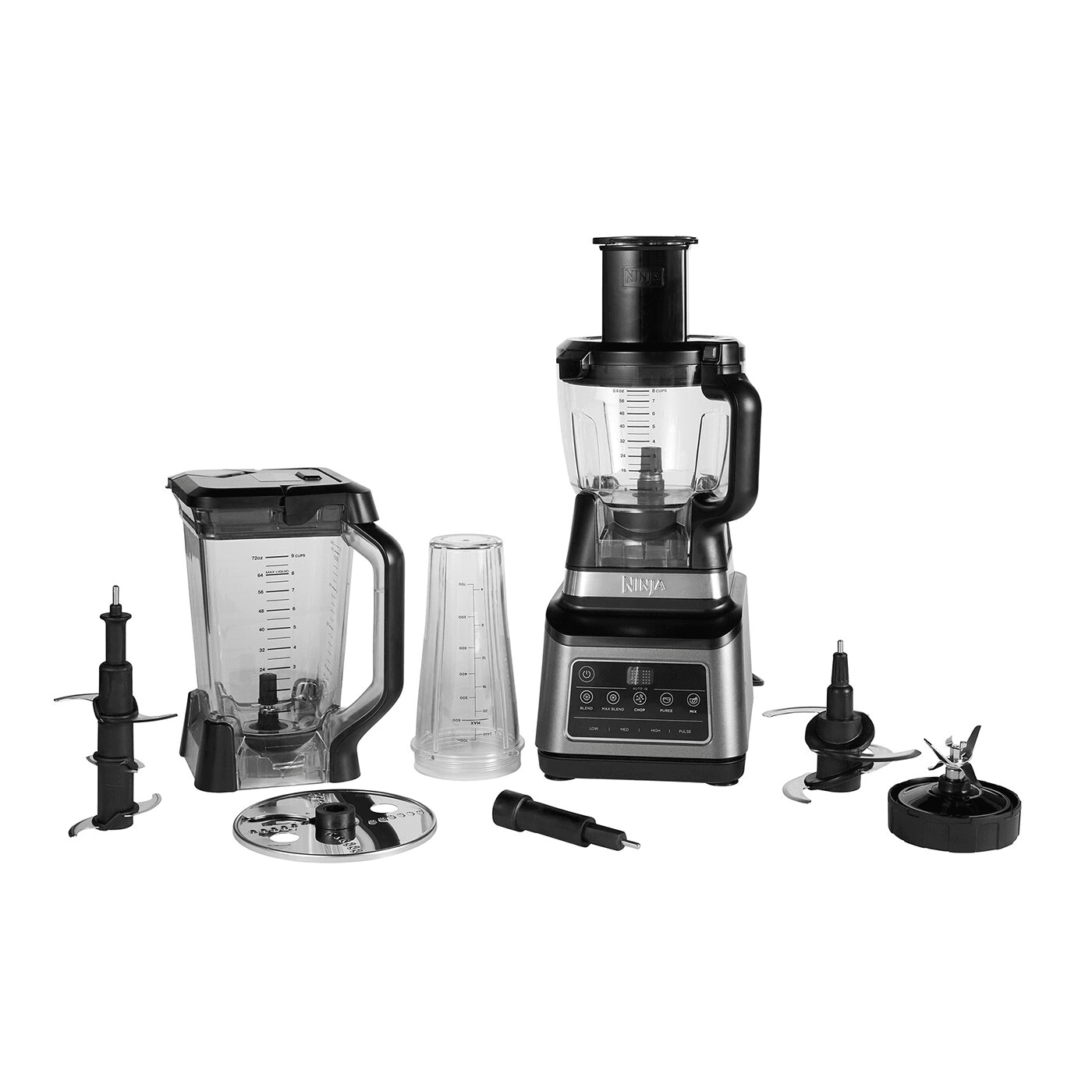 Liquidificador Robot Cozinha Ninja BN800EU 3-em-1 – 1200 W, Taça 1,8 L + Jarro 2,1 L + Copo 700 ml