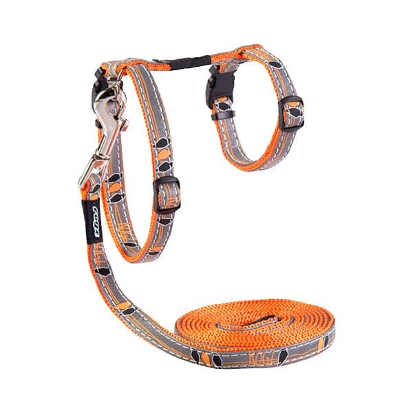 Rogz Peitoral e Trela Nightcat RCLJ08D Peitoral Nightcat Orange Birds