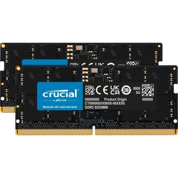 Memória RAM Crucial Memória SODimm DDR5 DDR5 Pack 2x 16GB (32GB) CL46 5600Mhz - CT2K16G56C46S5