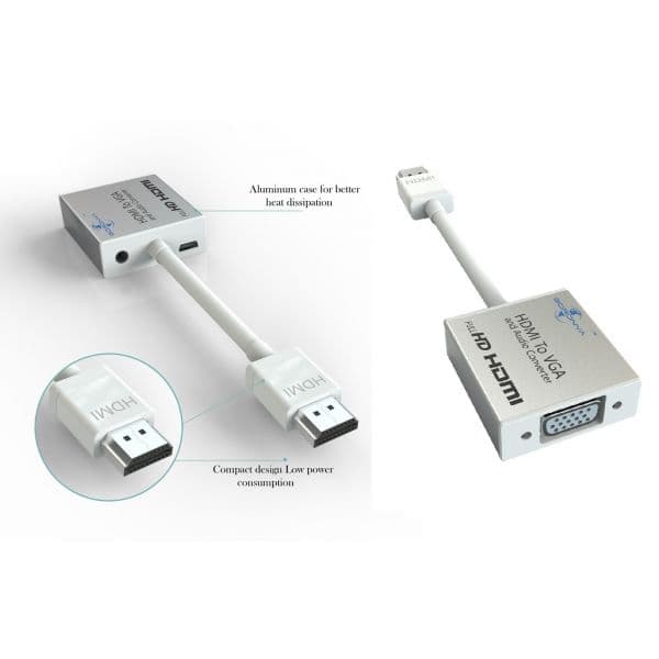 Goronya Conversor Adaptador de HDMI para VGA com Áudio + 5v - MS003886