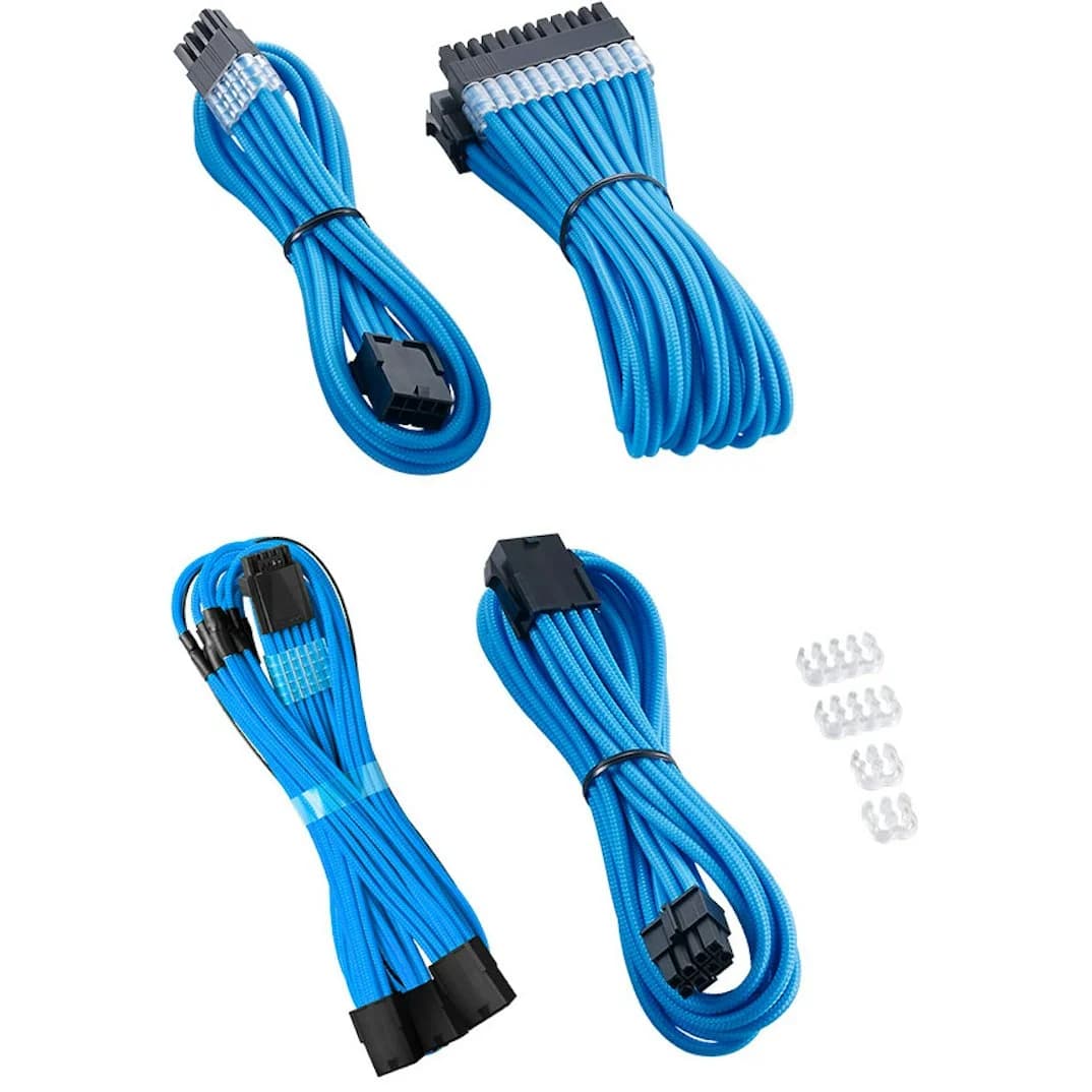 Kit Extensão CableMod Pro ModMesh 12VHPWR para 3x PCI-e 45cm Azul Claro - 16P3KIT-NKLB-3PC-R