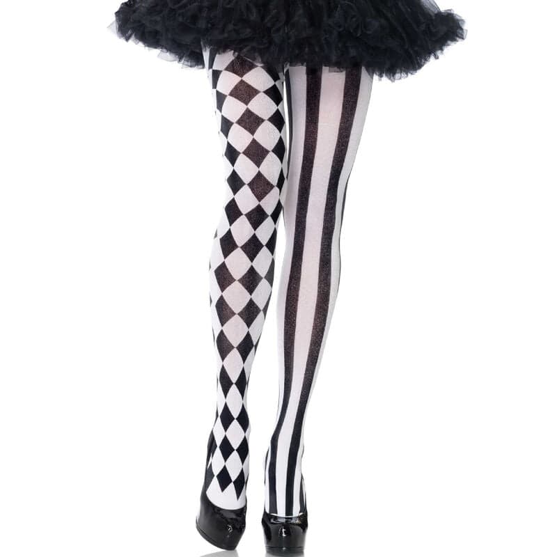 Leg Avenue Collants Harlequin Black/White - 01403BL