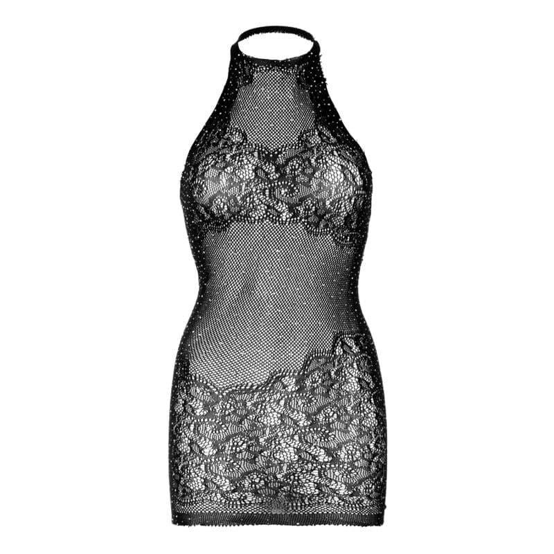 Leg Avenue Mini Vestido com Strass Tamanho Único Preto