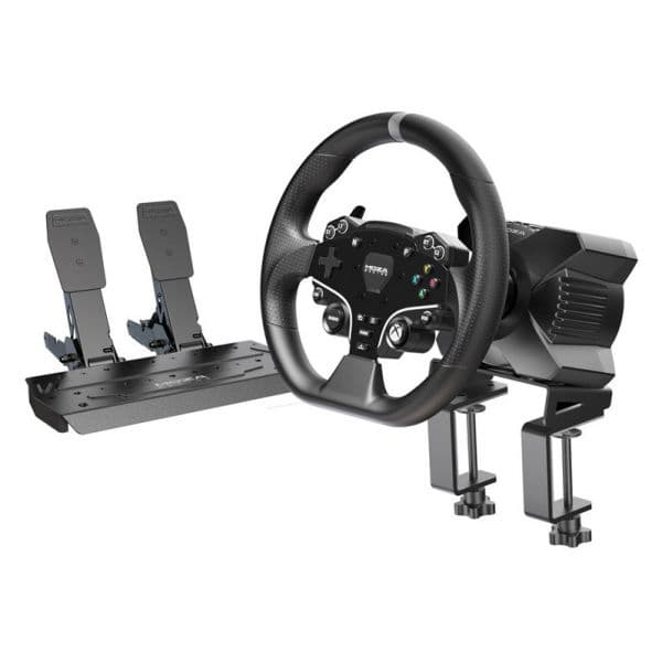 MOZA Racing Conjunto R3 Racing Simulator (Base Volante Direct Drive R3 + Volante ES + Pedais SR-P Lite + Suporte de Mesa R5)