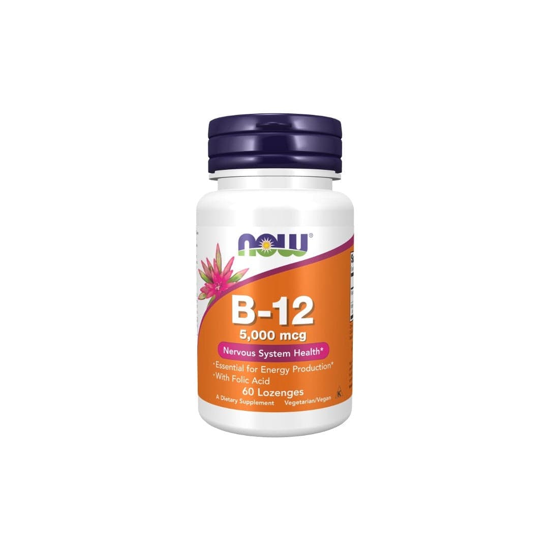 Now Vitamin B-12 5,000 mcg Nervous System Health 60 Lozenges
