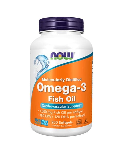 Now Omega-3 1000mg (180 EPA/120 DHA) 200 Cápsulas