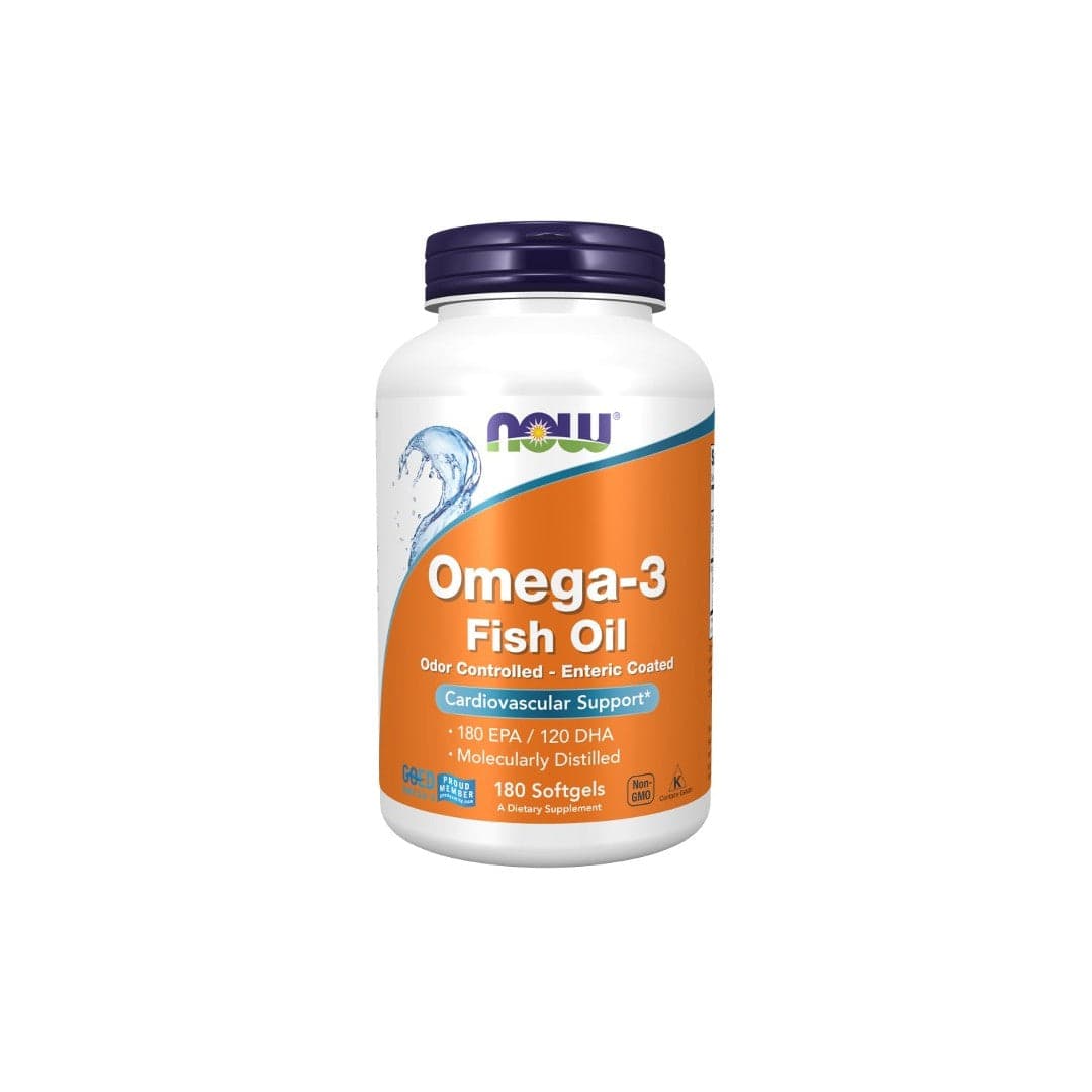Now Omega-3 Óleo de Peixe 180 Cápsulas Moles