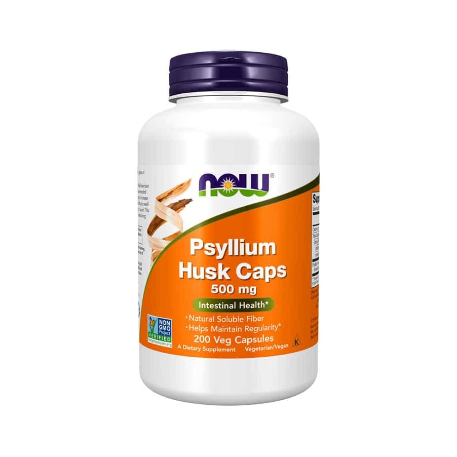 Psyllium Husk - 500mg - 200 Cápsulas - Now Foods