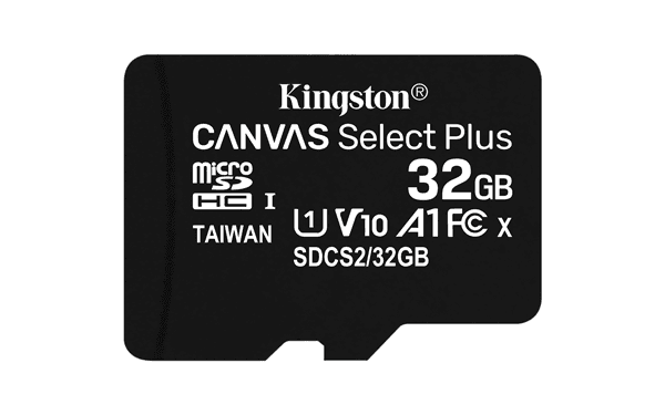 MEMORIA 32 GB MICRO SDHC KINGSTON UHS-I CANVAS SELECT PLUS CLASE 10 + ADAPTADOR SD