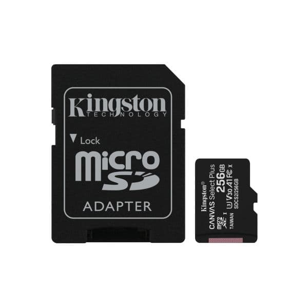 Kingston 256GB MicroSDXC Canvas Select Plus Class10 UHS-I + Adaptador - SDCS2/256GB