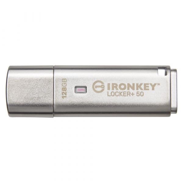 Kingston 128Gb IronKey Locker Plus 50 AES Encrypted USB3.2 - IKLP50/128GB