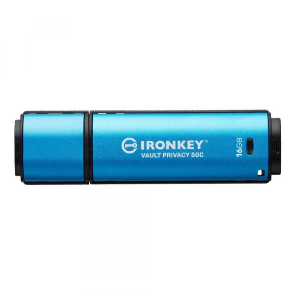 Kingston 16GB Usb-c Ironkey Vault Privacy 50C AES-256 Encrypted, Fips 197