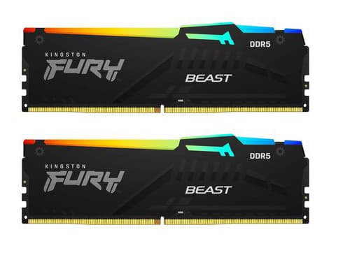 Memória RAM Kingston 64GB Ram 5600MT/s DDR5 CL36 Dimm (kit of 2) Fury Beast Rgb Expo