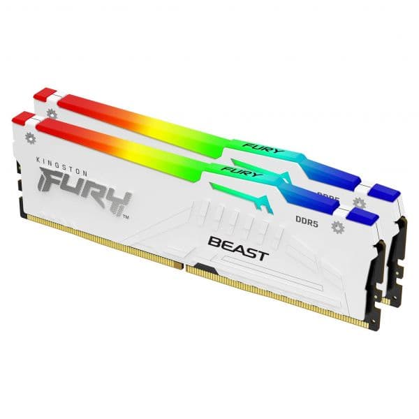 Memória RAM Kingston FURY Beast RGB 64GB (2x32GB) DDR5-5600 CL36 288-Pin White
