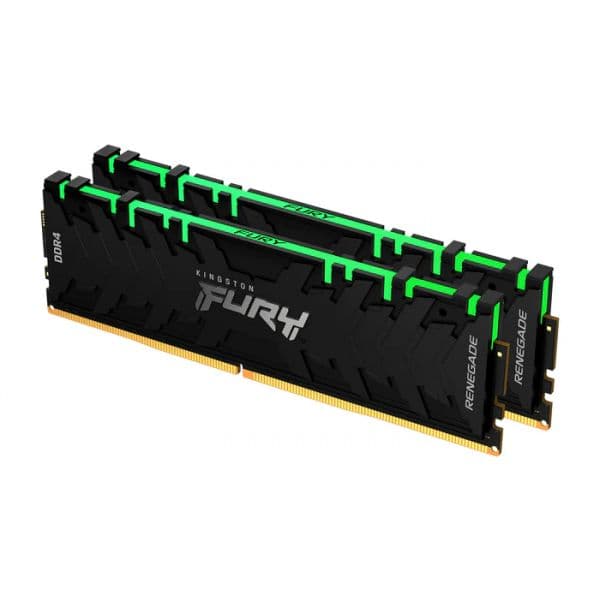 Memória RAM Kingston 2x 16GB (32GB) DDR4 CL16 3600Mhz 2Rx8 Fury Renegade RGB Preta - KF436C16RB12AK2/32