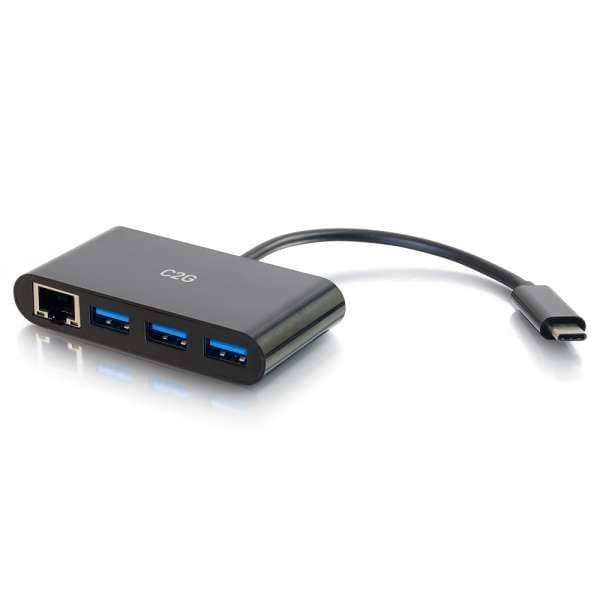C2G CG29747 Hub USB C Ethernet 3 Portas USB 3.0 + 1 USB-C + 1000Base-T