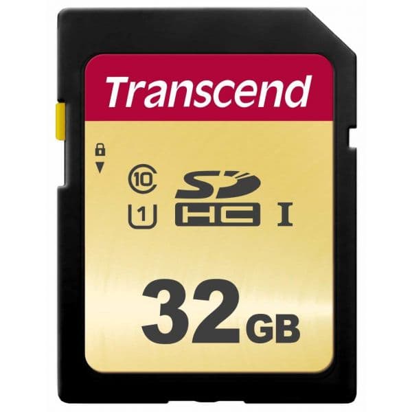 Transcend 32GB SDHC 500S Class 10 UHS-I U3 V30 - TS32GSDC500S
