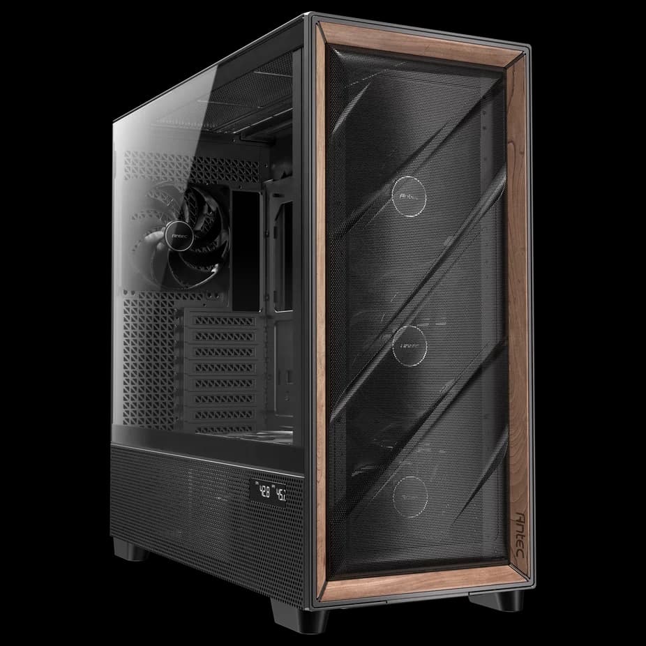 PC Antec FLUX PRO EUV Full Tower Preto Madeira Vidro Temperado PC Antec FLUX PRO EUV Full Tower Preto Madeira Vidro Temperado