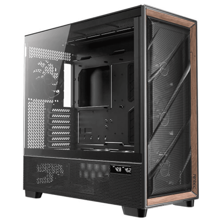 PC Antec FLUX PRO EUV Full Tower Preto Madeira Vidro Temperado PC Antec FLUX PRO EUV Full Tower Preto Madeira Vidro Temperado