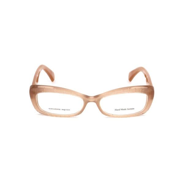 Alexander Mcqueen Armação de Óculos Feminino - AMQ-4203-K6Z Bege Castanho