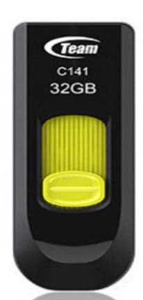 Team Group 32GB C141 USB Type-A 2.0 Preto/Amarelo - TC14132GY01