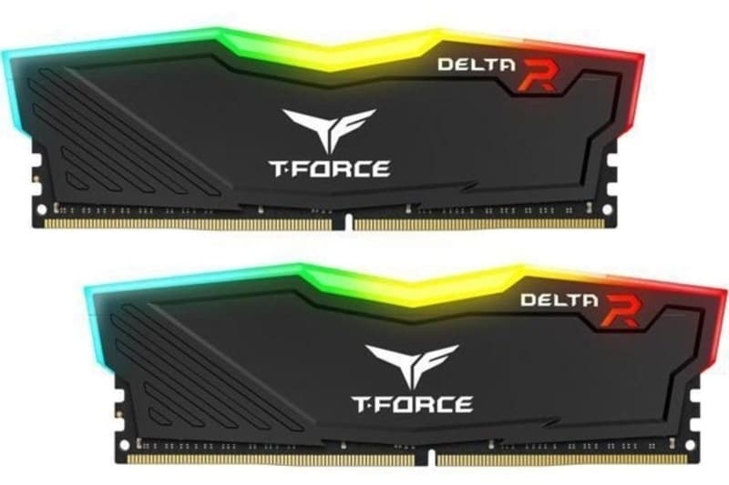Memória RAM Team Group Kit 32GB Dark Pro (2 x 16GB) DDR4 3200MHz Delta Preto RGB CL16 - TF3D432G3200HC16FD