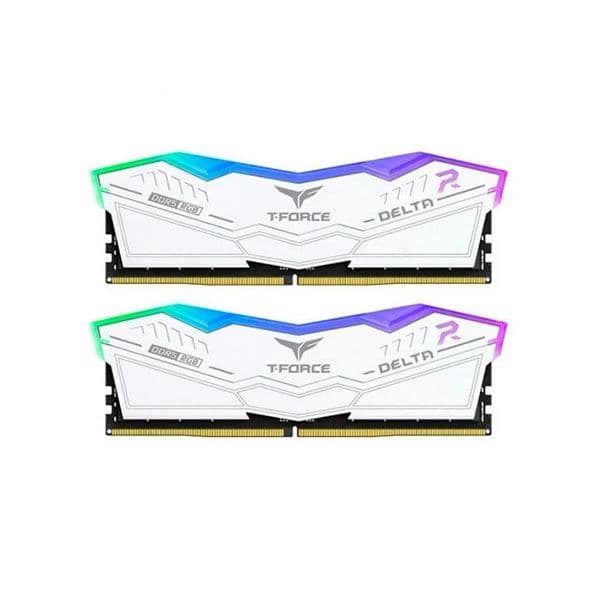 Memória RAM Teamgroup 32GB Delta White RGB DDR5 7000MHz 2x16GB CL34