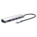 Manhattan Estação de Acoplamento USB-C 7-em-1 4K HDMI USB-A USB-C RJ45 MicroSD SD com Power Delivery 100W