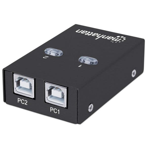 Manhattan 162005 Switch USB 2.0 Automático 2 Portas Preto